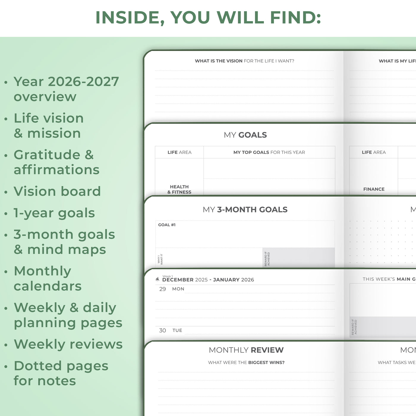 Dated Weekly Planner Premium 2026