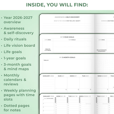 Clever Fox Dated Hourly Weekly Planner 2026