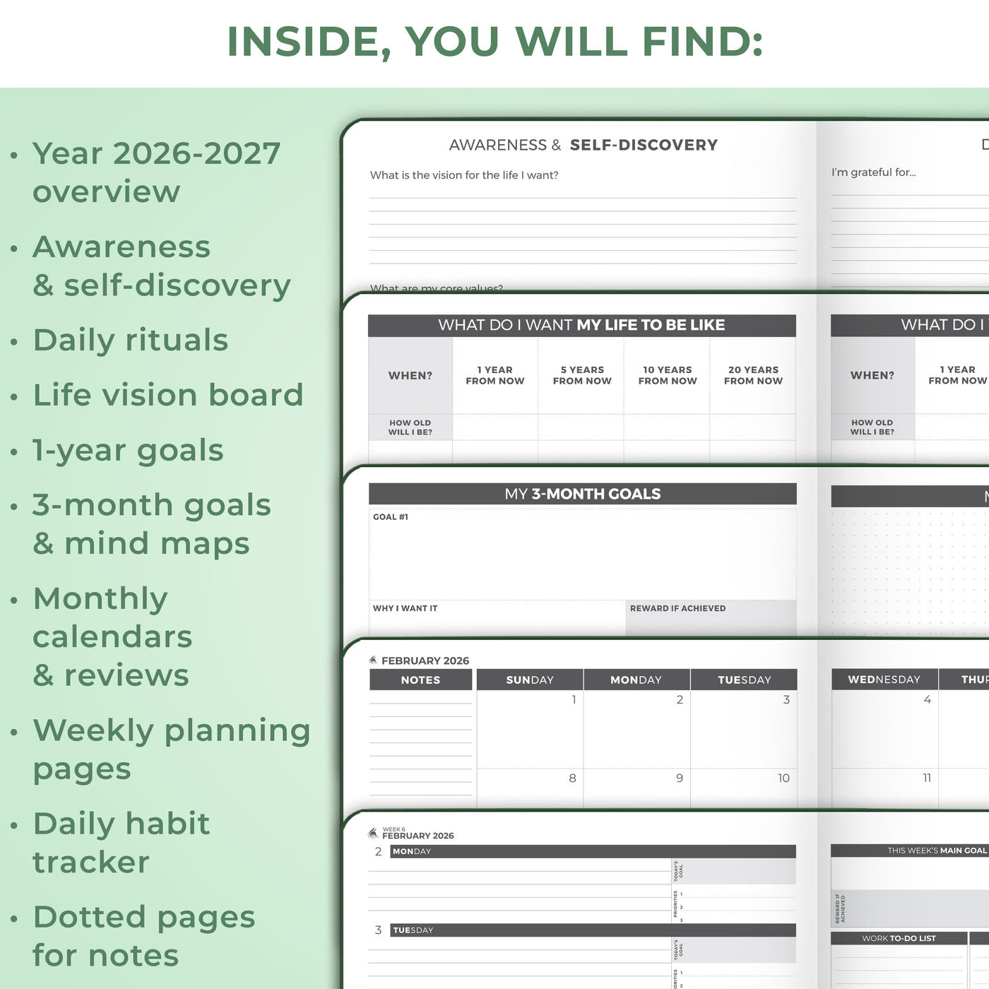 Dated Weekly Planner PRO 2026