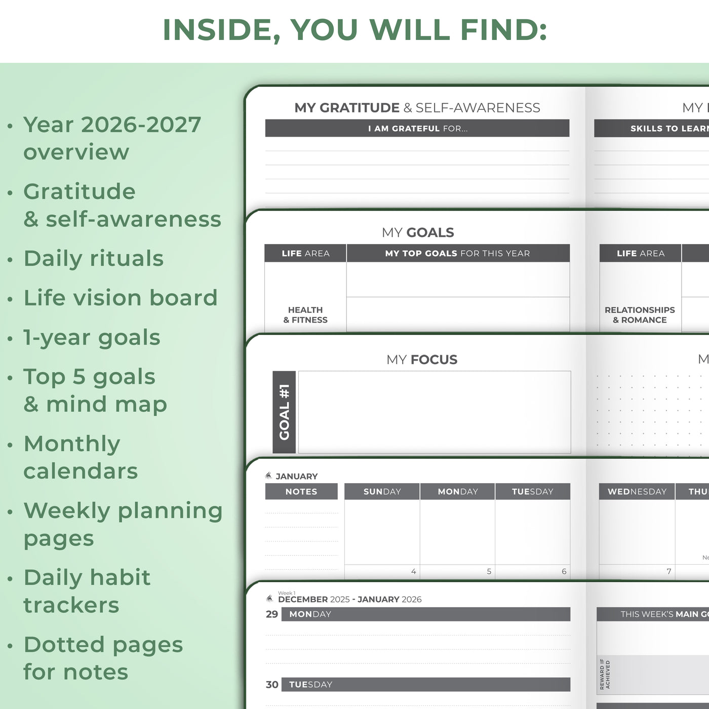 Dated Weekly Planner 2026