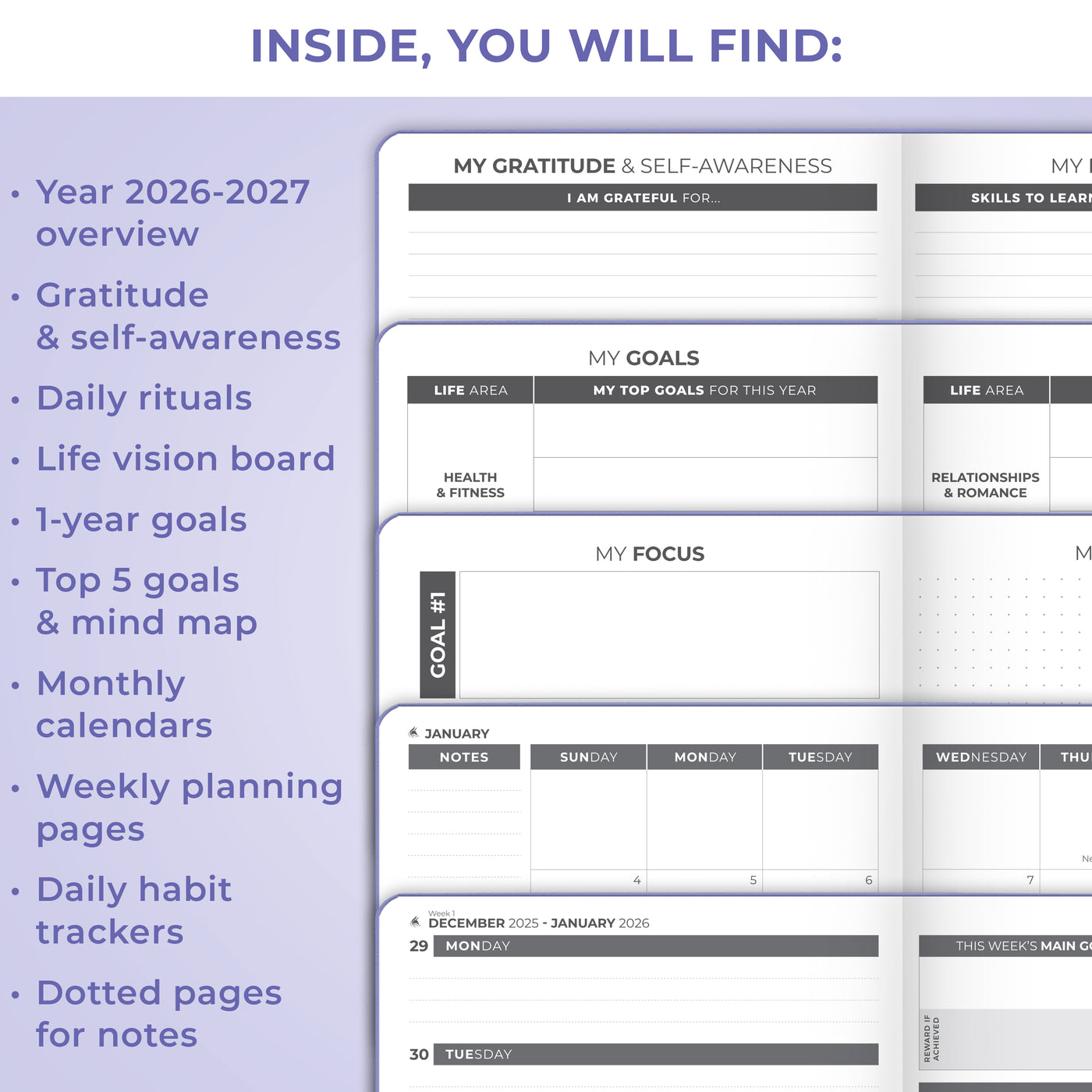 Dated Weekly Planner 2026