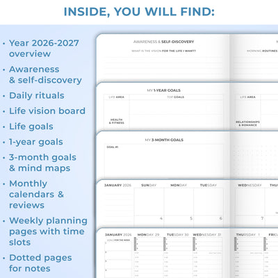 Clever Fox Dated Hourly Weekly Planner 2026
