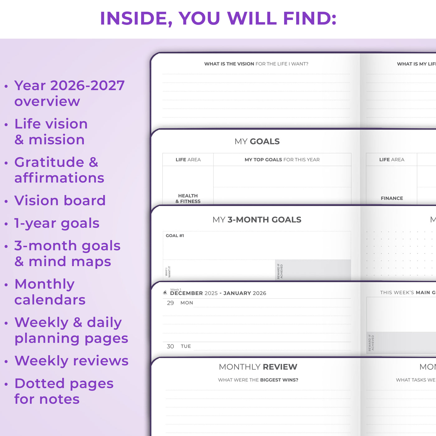 Dated Weekly Planner Premium 2026