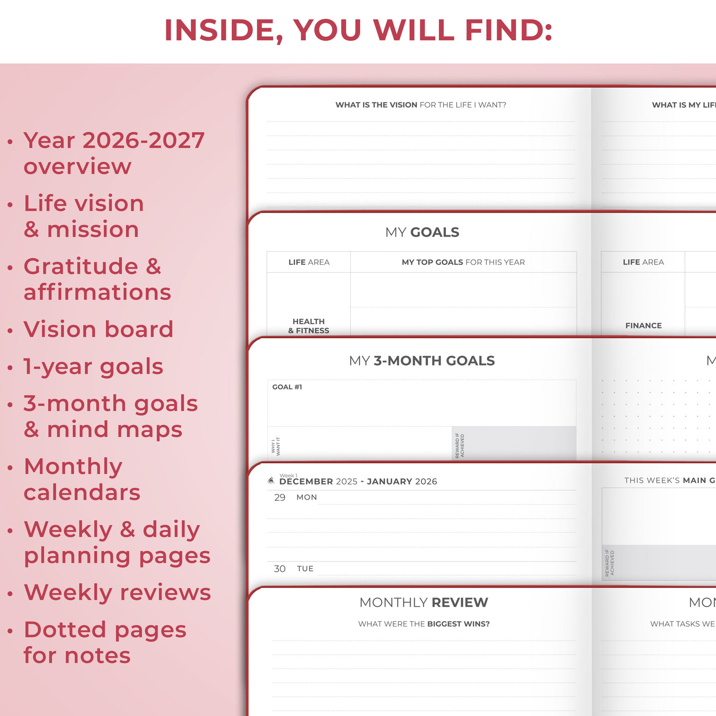 Dated Weekly Planner Premium 2026