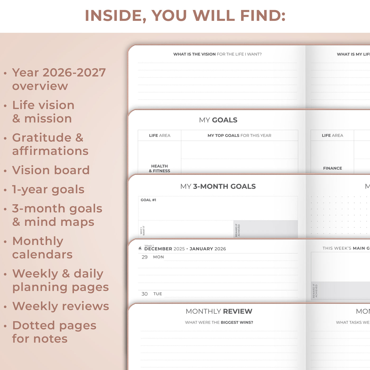 Dated Weekly Planner Premium 2026