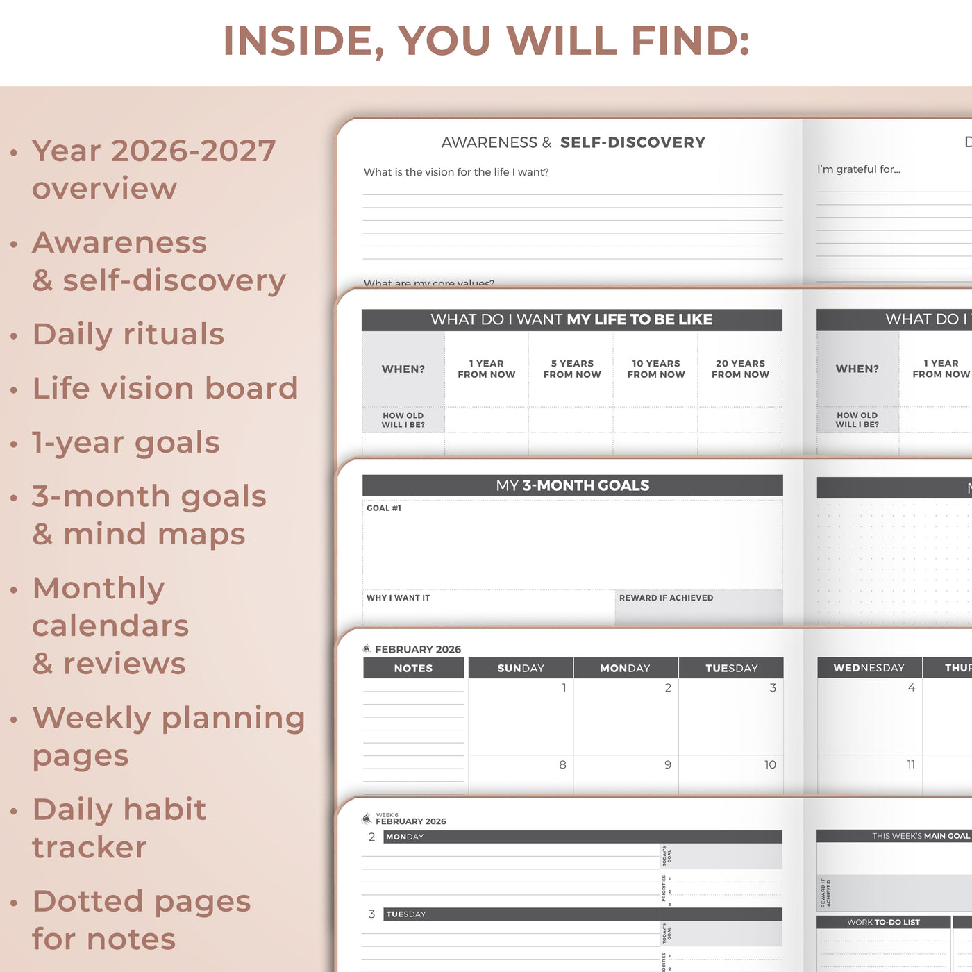 Dated Weekly Planner PRO 2026
