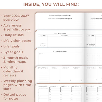 Clever Fox Dated Hourly Weekly Planner 2026