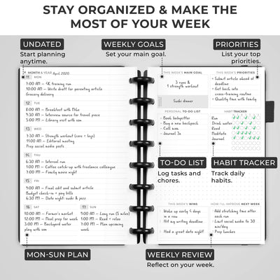 Disc-Bound Weekly Planner
