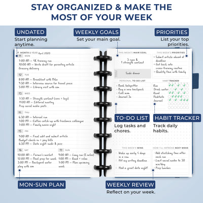 Disc-Bound Weekly Planner