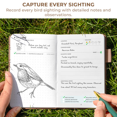 Birder's Journal Pocket – Bird Watcher Log Book