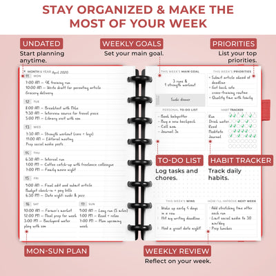 Disc-Bound Weekly Planner
