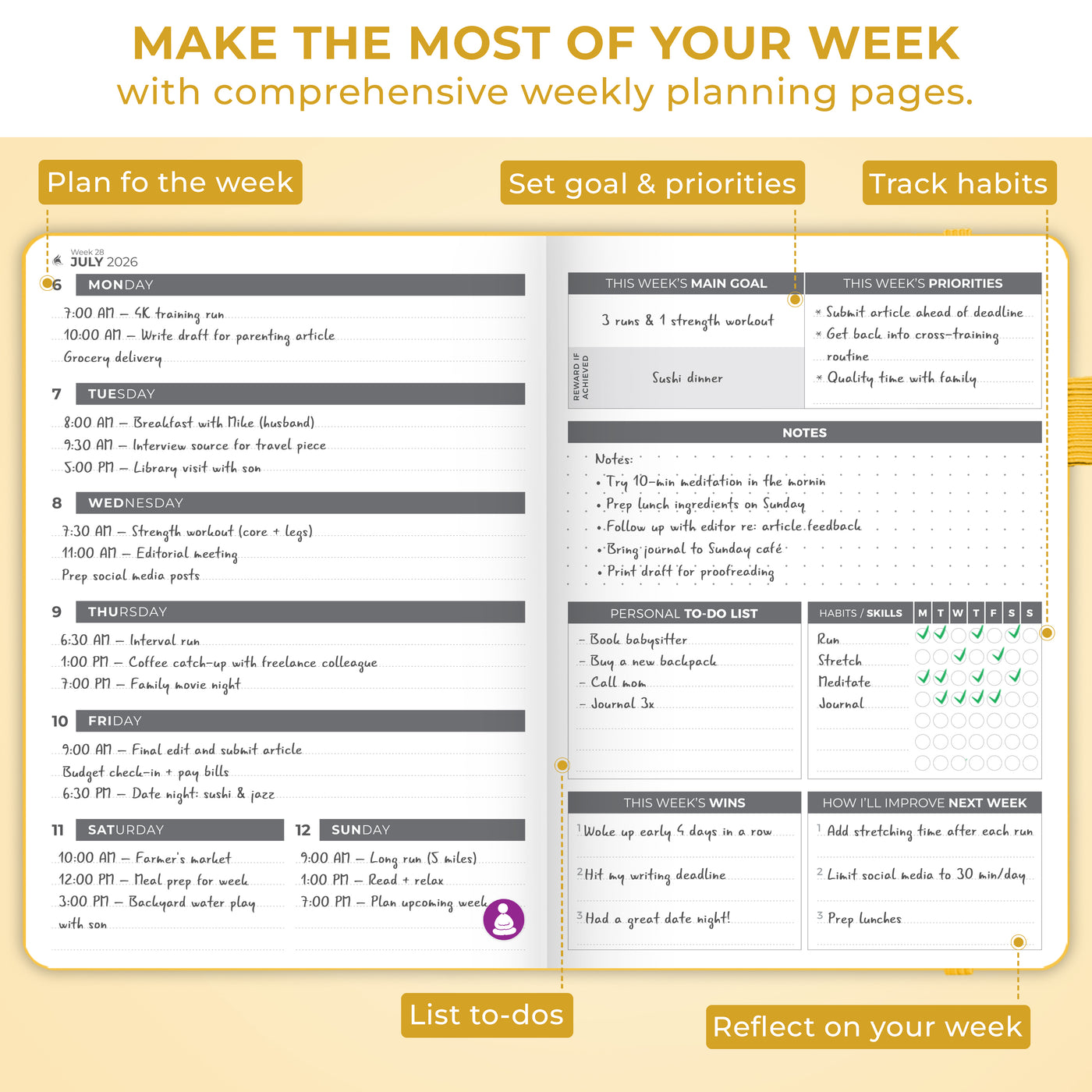 Dated Weekly Planner 2026