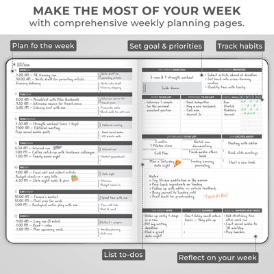 Dated Weekly Planner PRO 2026