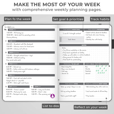 Dated Weekly Planner 2026