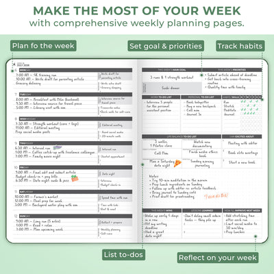 Dated Weekly Planner PRO 2026