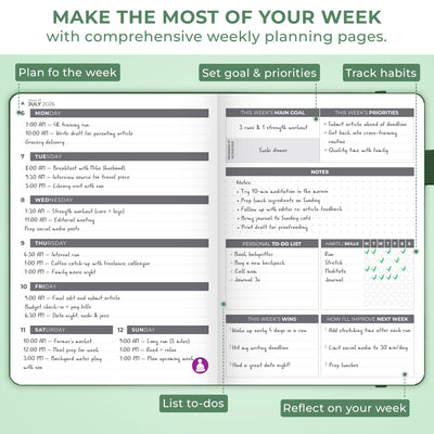 Dated Weekly Planner 2026