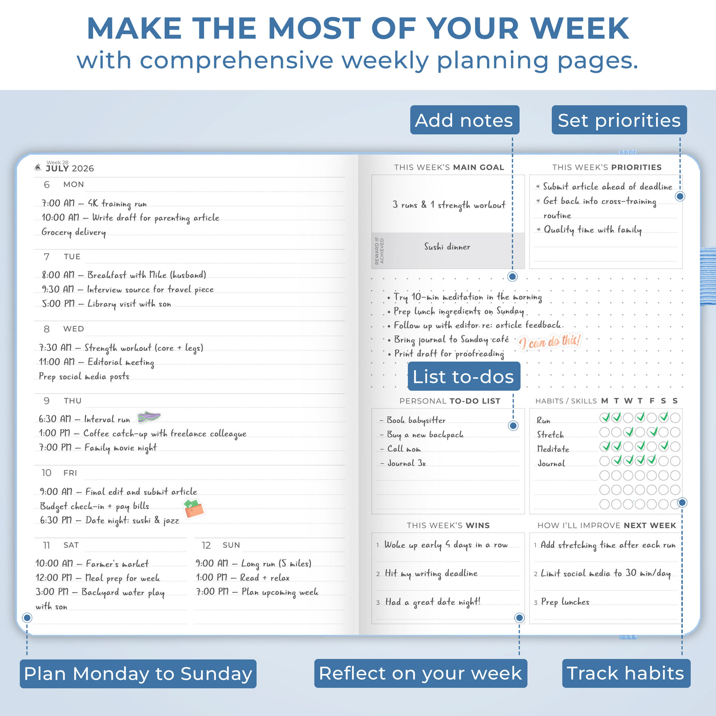 Dated Weekly Planner Premium 2026