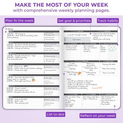 Dated Weekly Planner PRO 2026