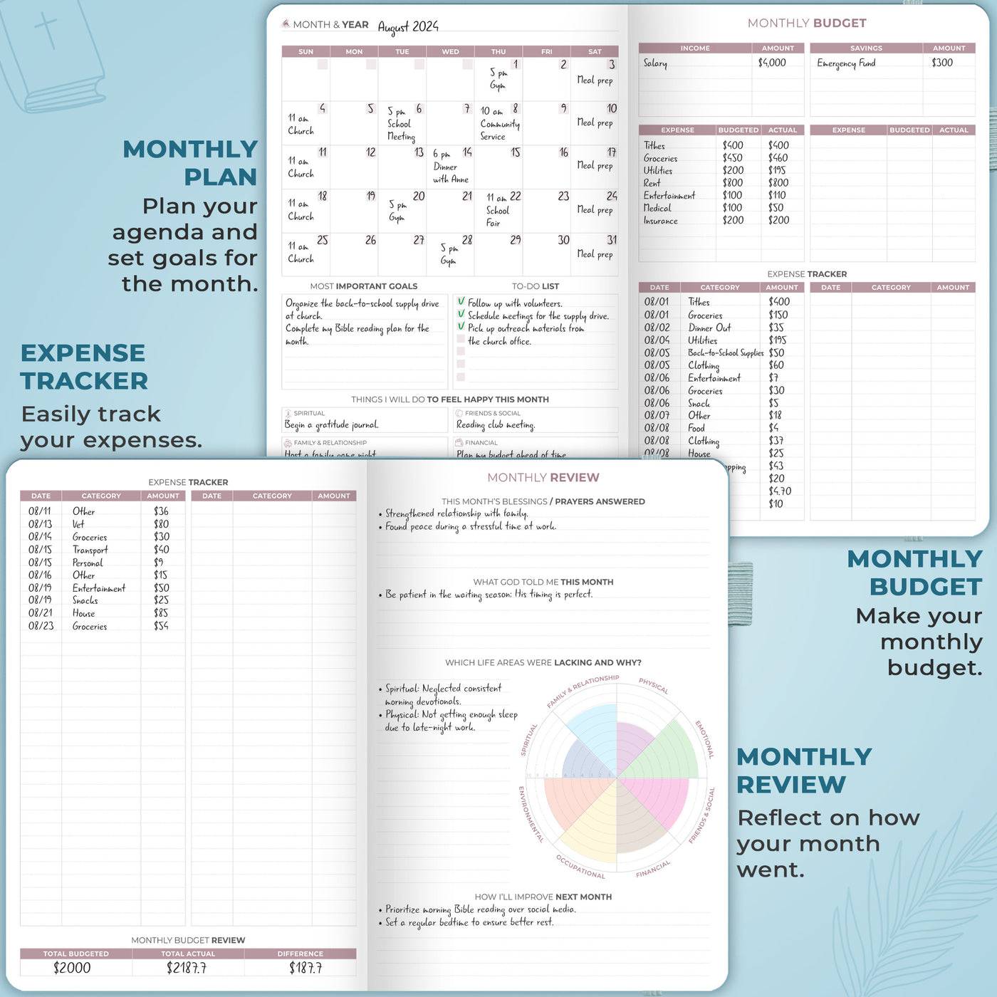 Christian Hourly Weekly Planner