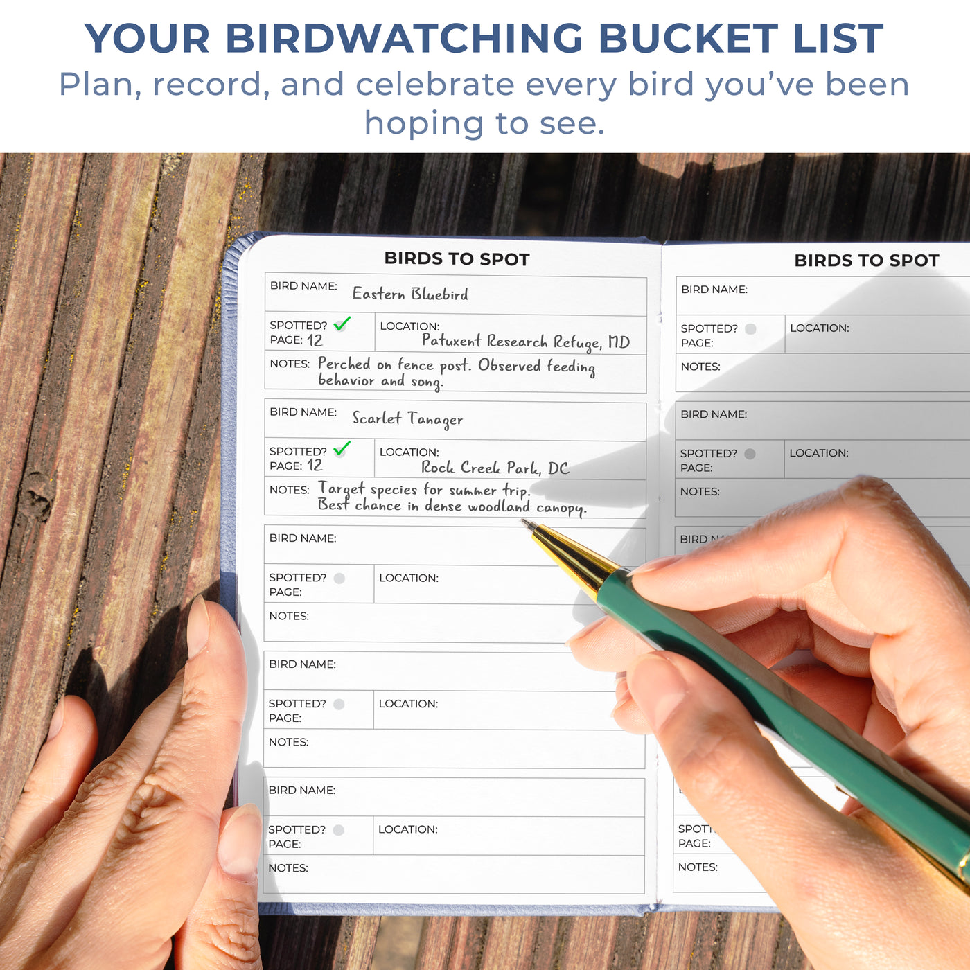 Birder's Journal Pocket – Bird Watcher Log Book