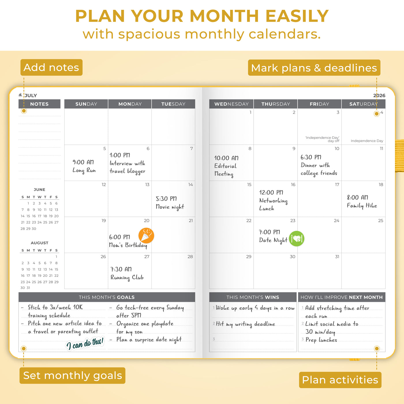 Dated Weekly Planner 2026