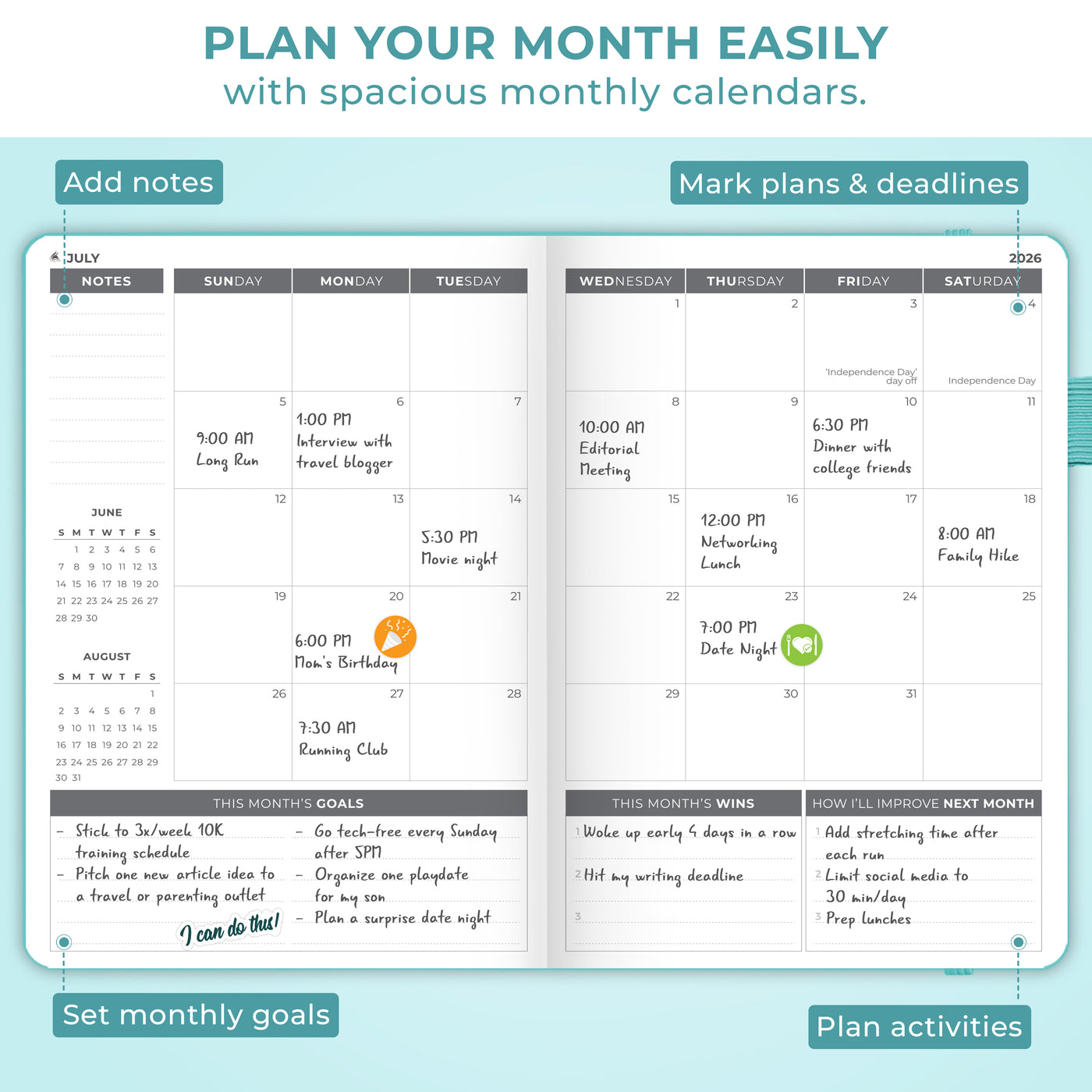 Dated Weekly Planner 2026