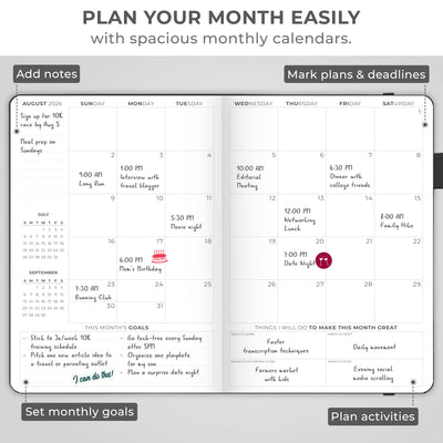 Clever Fox Dated Hourly Weekly Planner 2026