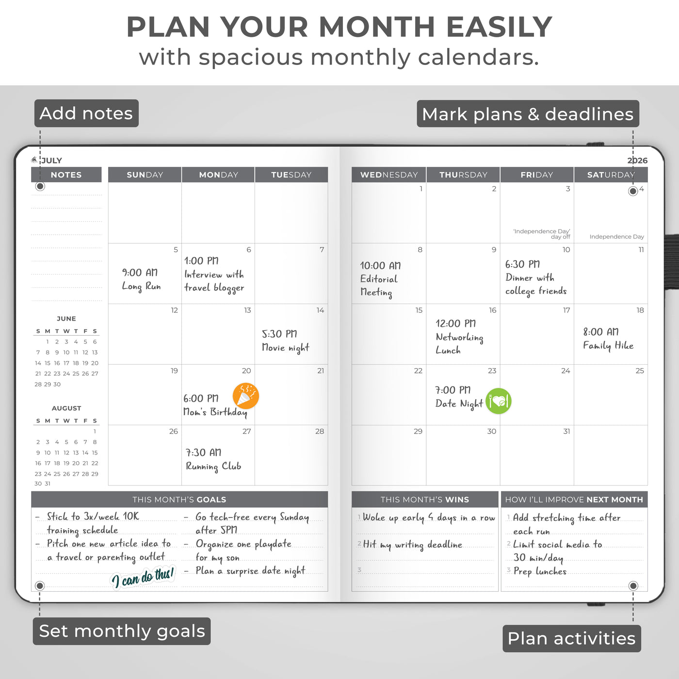 Dated Weekly Planner 2026