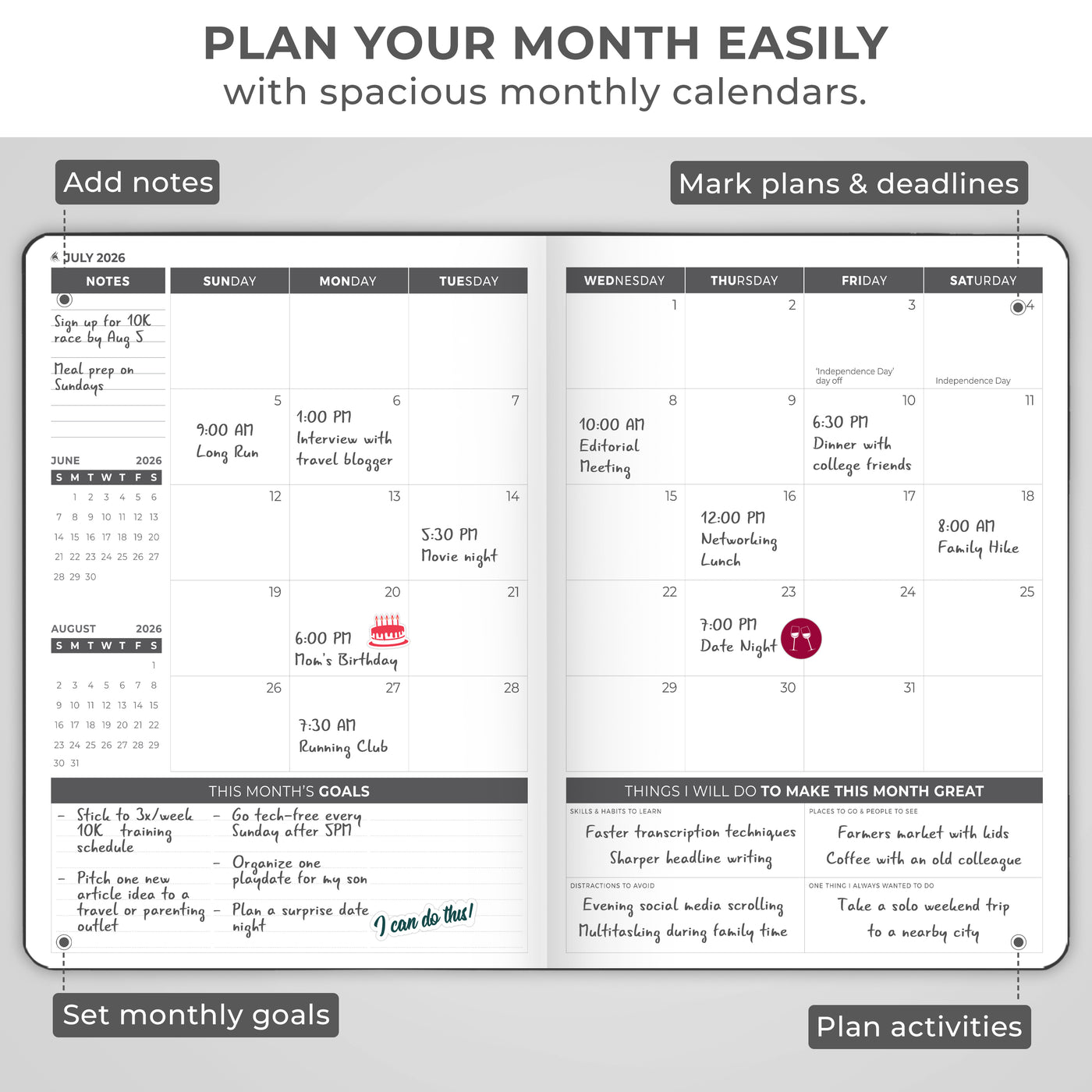 Dated Weekly Planner PRO 2026