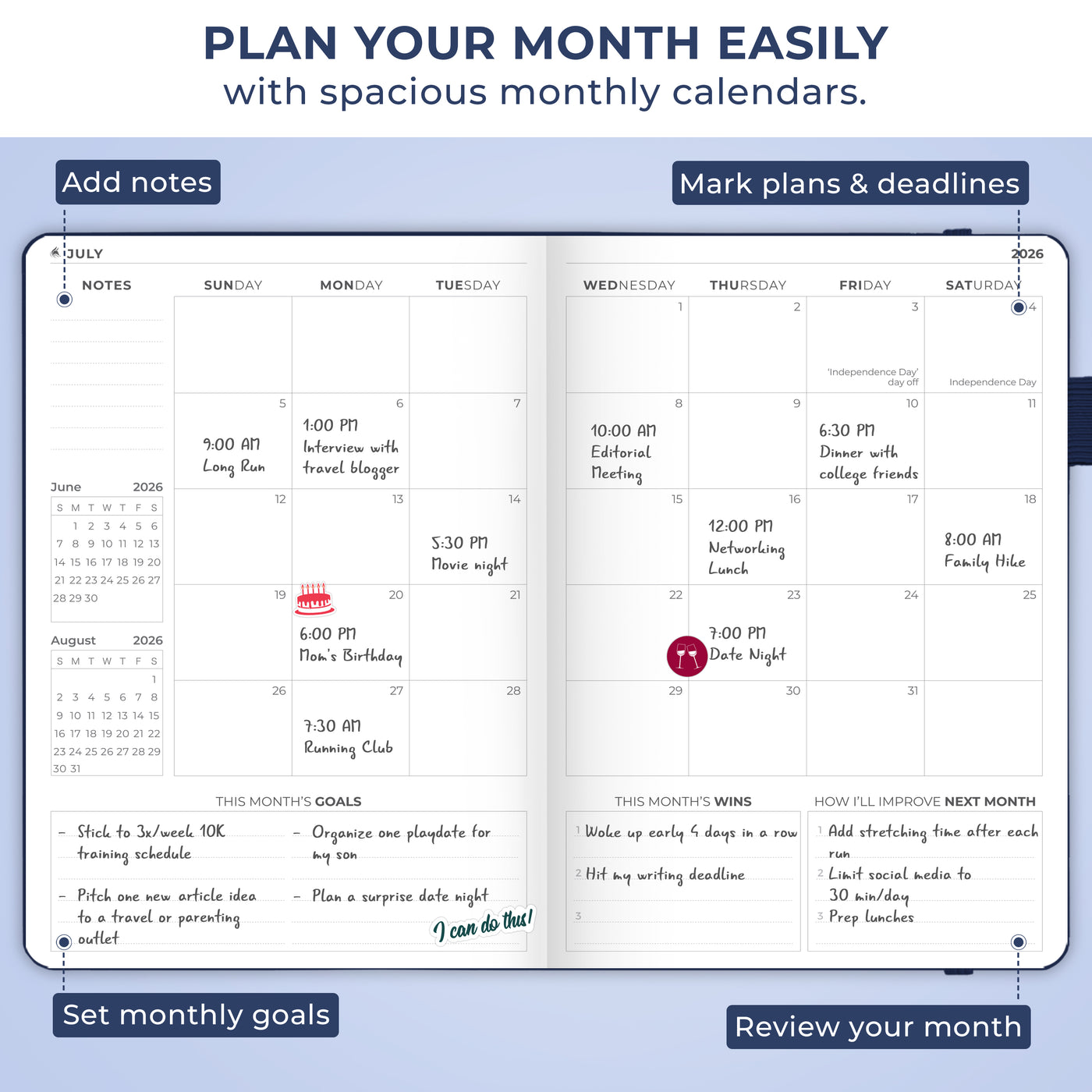 Dated Weekly Planner Premium 2026