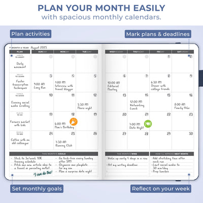 Undated Weekly Planner - Plan & Stay On Top of Your Goals