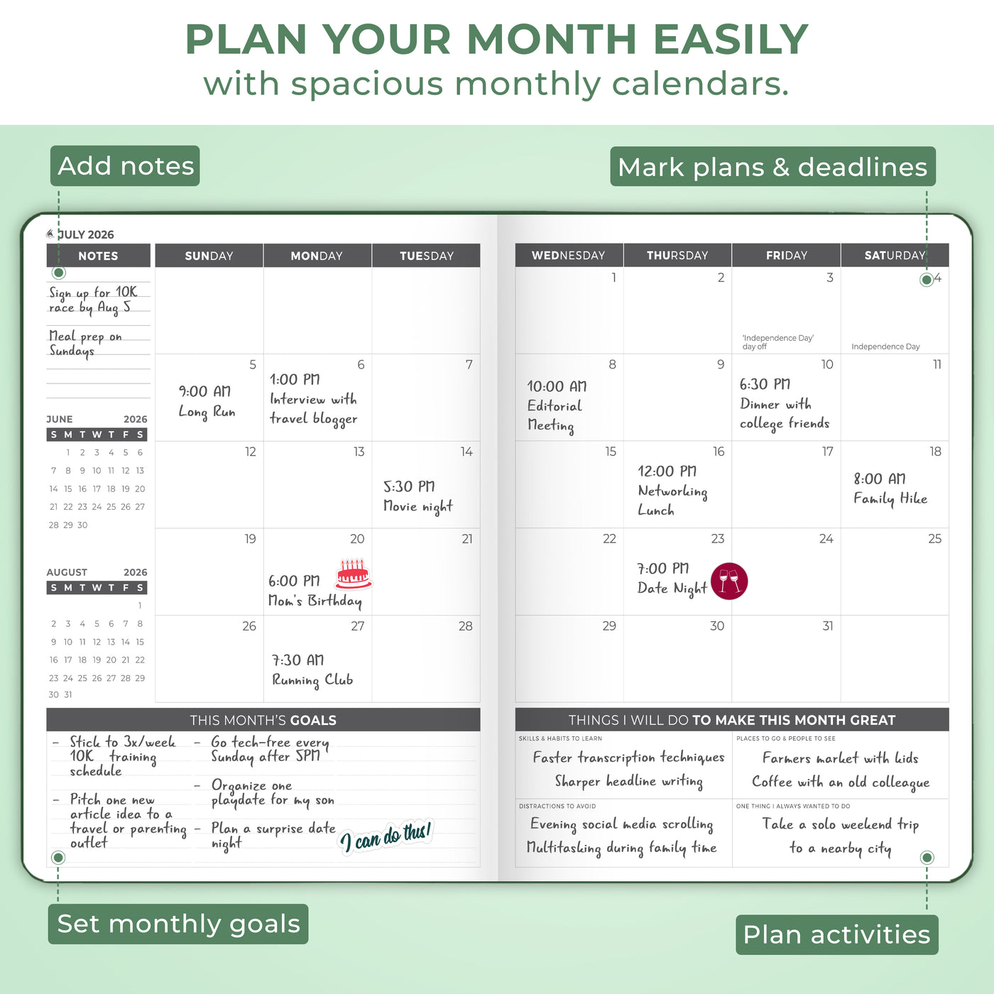 Dated Weekly Planner PRO 2026
