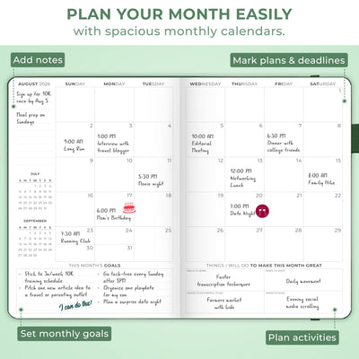 Clever Fox Dated Hourly Weekly Planner 2026