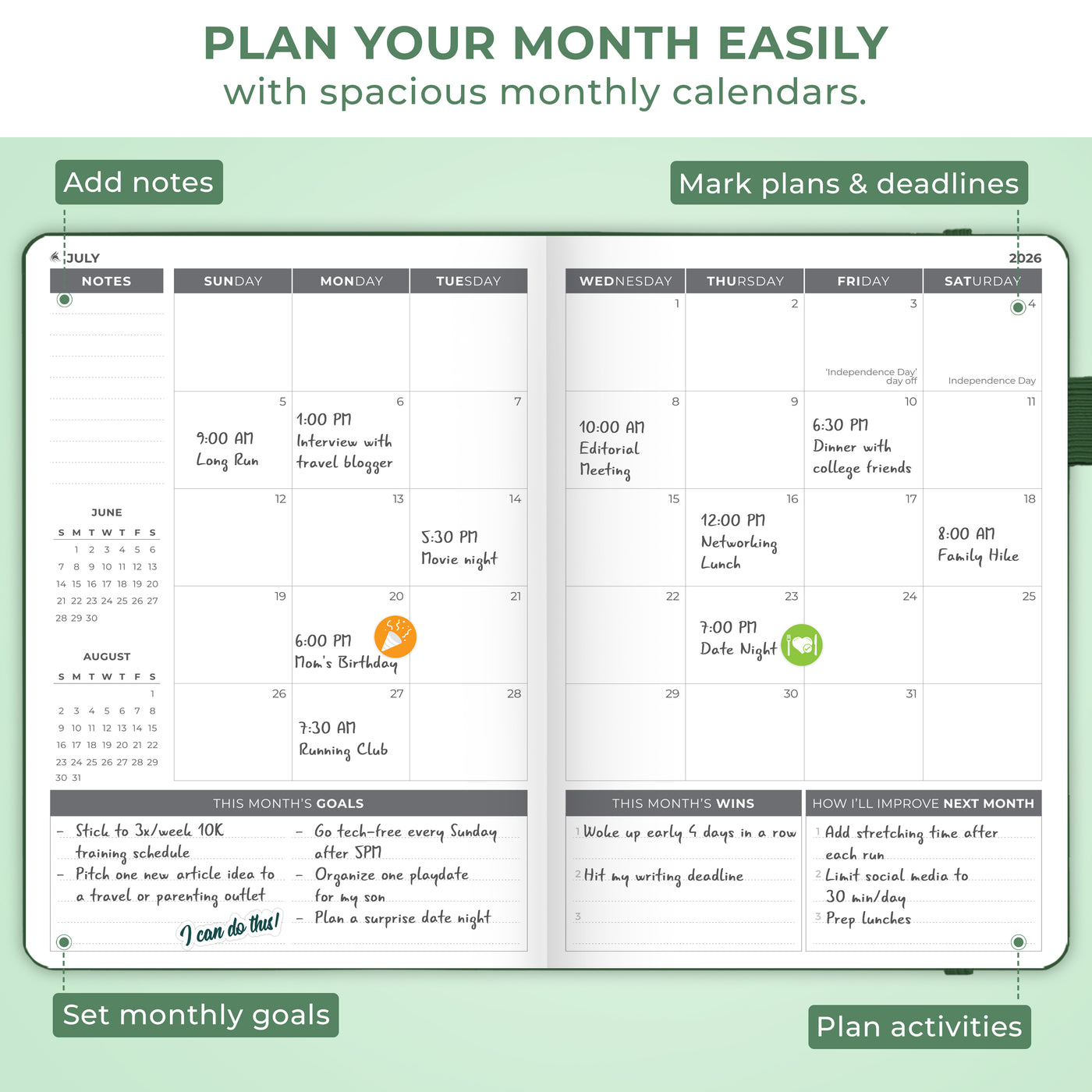 Dated Weekly Planner 2026