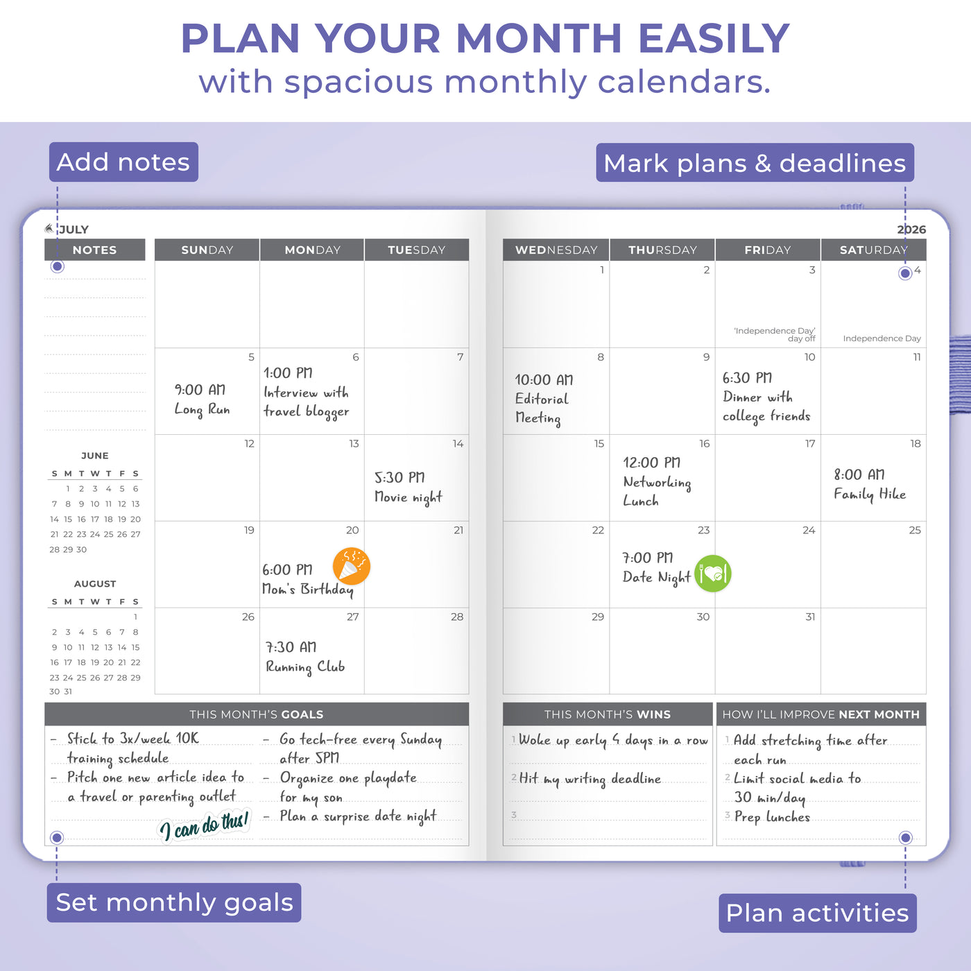 Dated Weekly Planner 2026