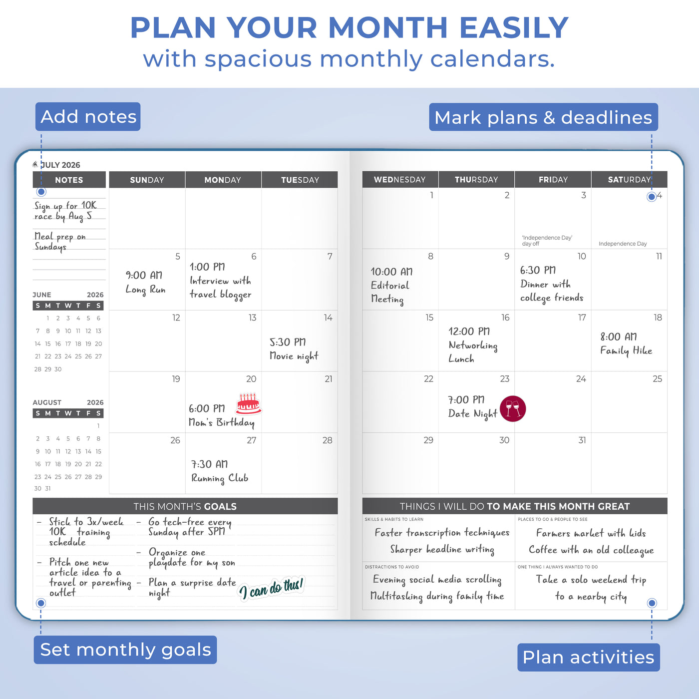 Dated Weekly Planner PRO 2026