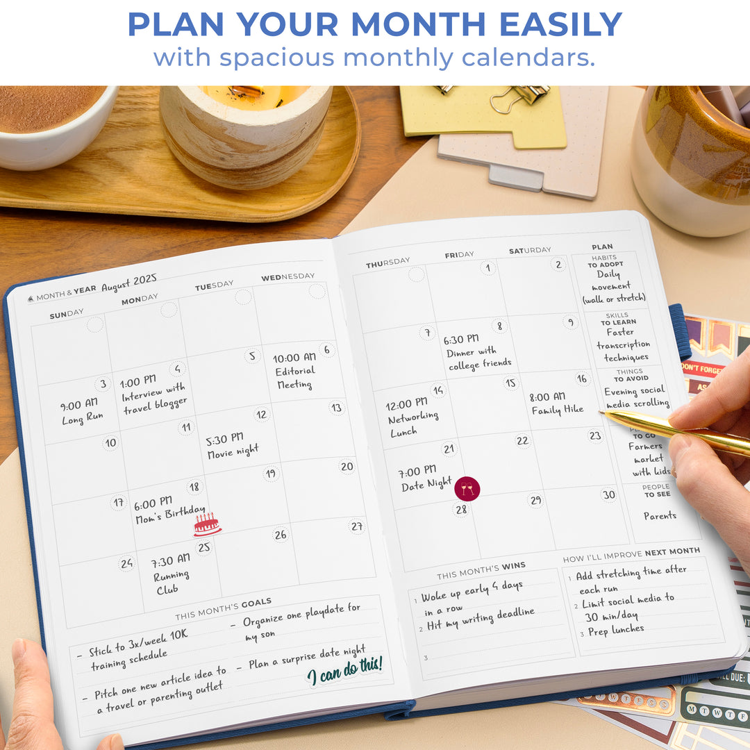 Undated Premium Edition Daily Planner - Take Smalls Steps Each Day