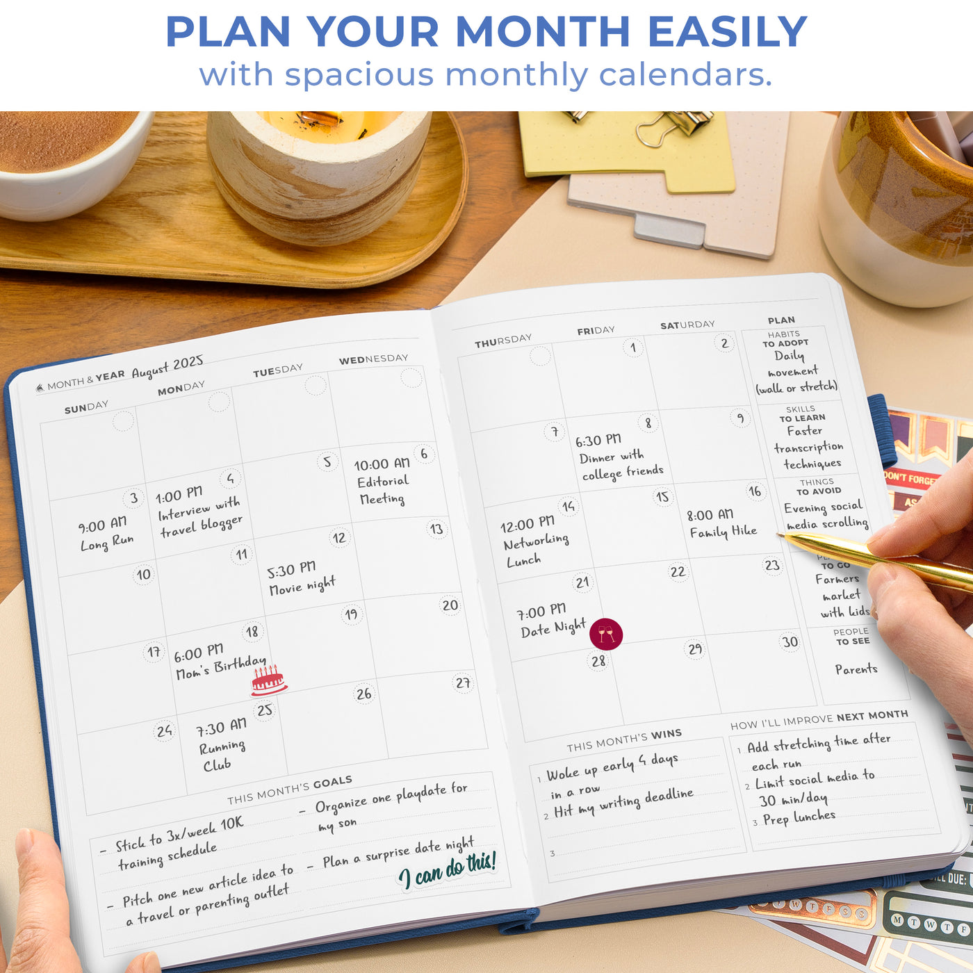 Undated Premium Edition Daily Planner - Take Smalls Steps Each Day