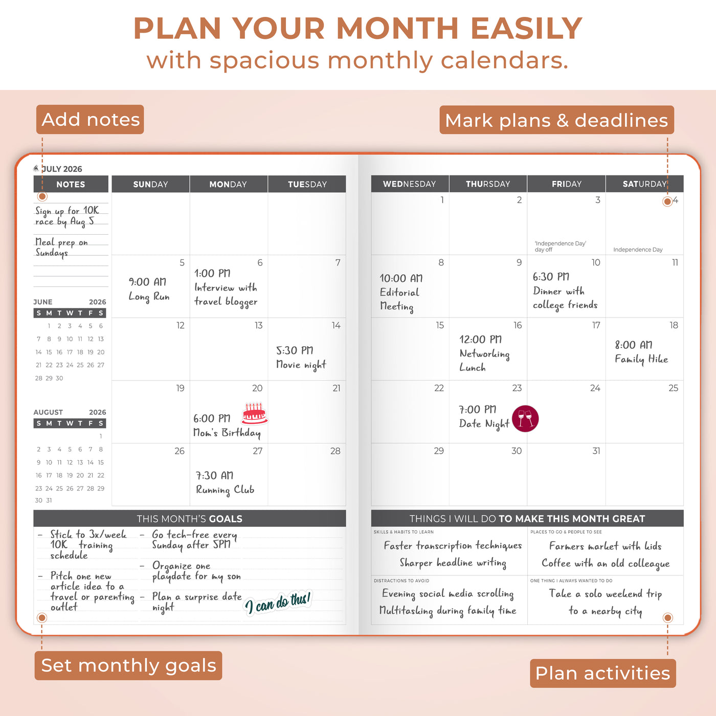 Dated Weekly Planner PRO 2026
