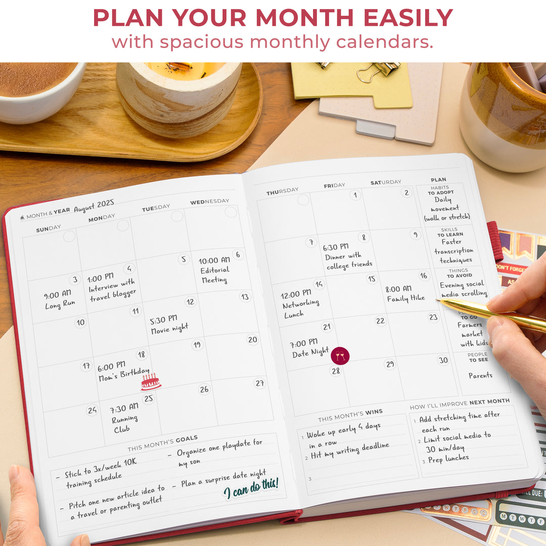 Undated Premium Edition Daily Planner - Take Smalls Steps Each Day