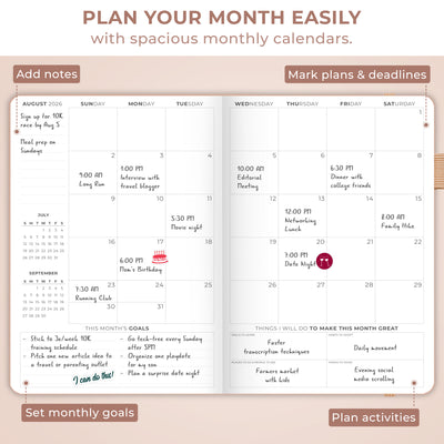 Clever Fox Dated Hourly Weekly Planner 2026