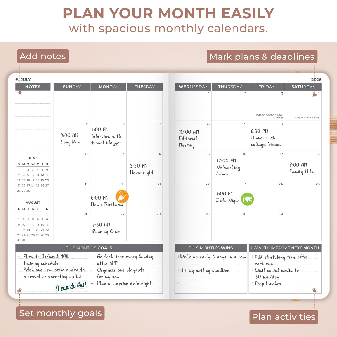 Dated Weekly Planner 2026