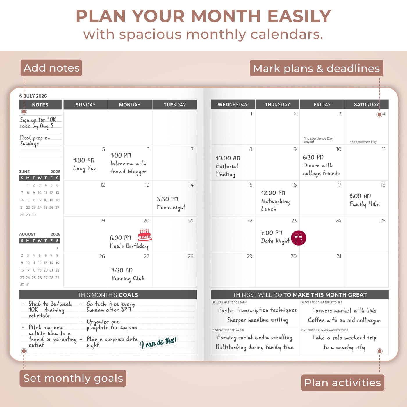 Dated Weekly Planner PRO 2026