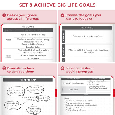 Undated Weekly Planner - Plan & Stay On Top of Your Goals