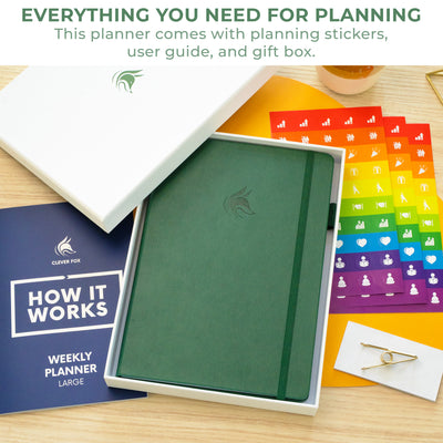 Undated Weekly Planner - Plan & Stay On Top of Your Goals