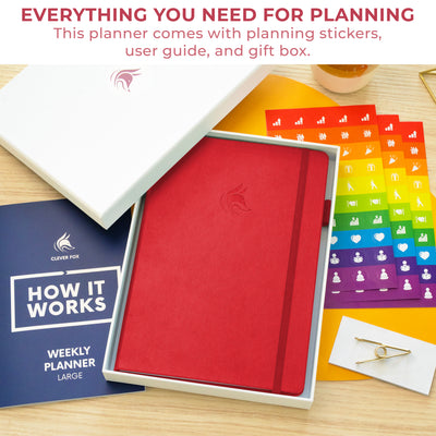 Undated Weekly Planner - Plan & Stay On Top of Your Goals