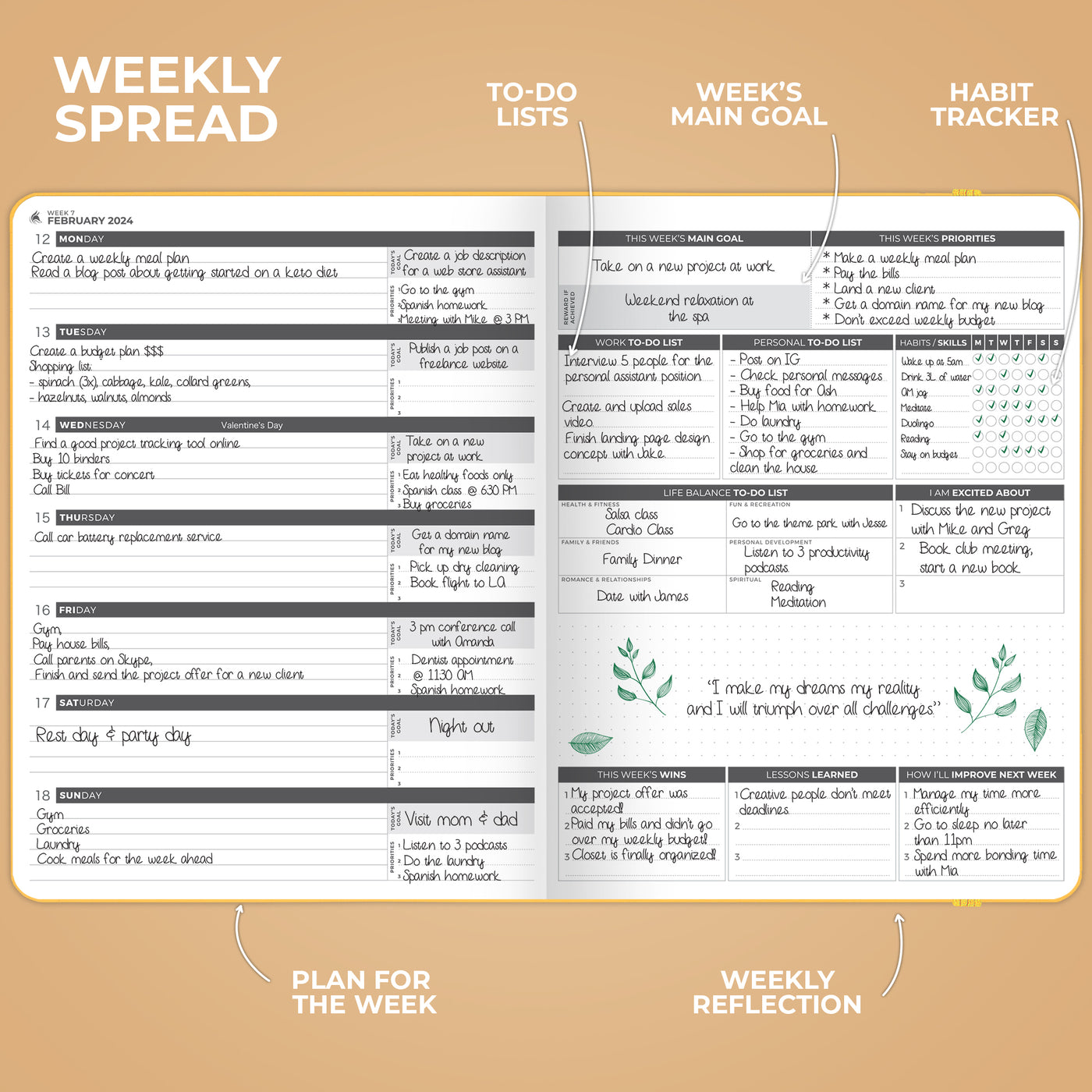Dated Weekly Planner PRO 2024