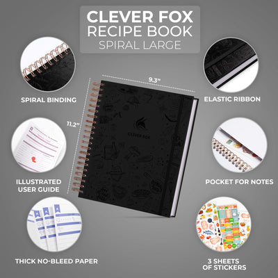 Clever Fox Recipe Book - Make Your Own Family Cookbook - Blank Recipe  Notebook Organizer - Empty Cooking Journal to Write In Rec