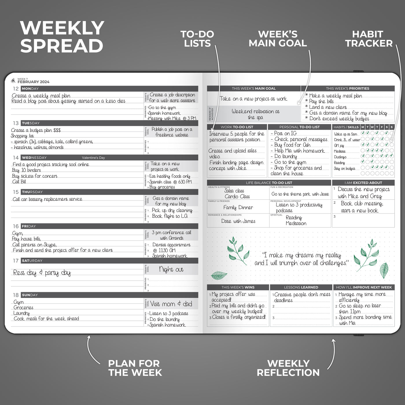 Dated Weekly Planner PRO 2024