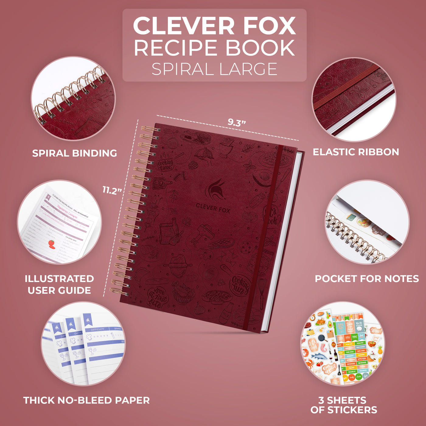 Recipe Book Spiral Large – Clever Fox®